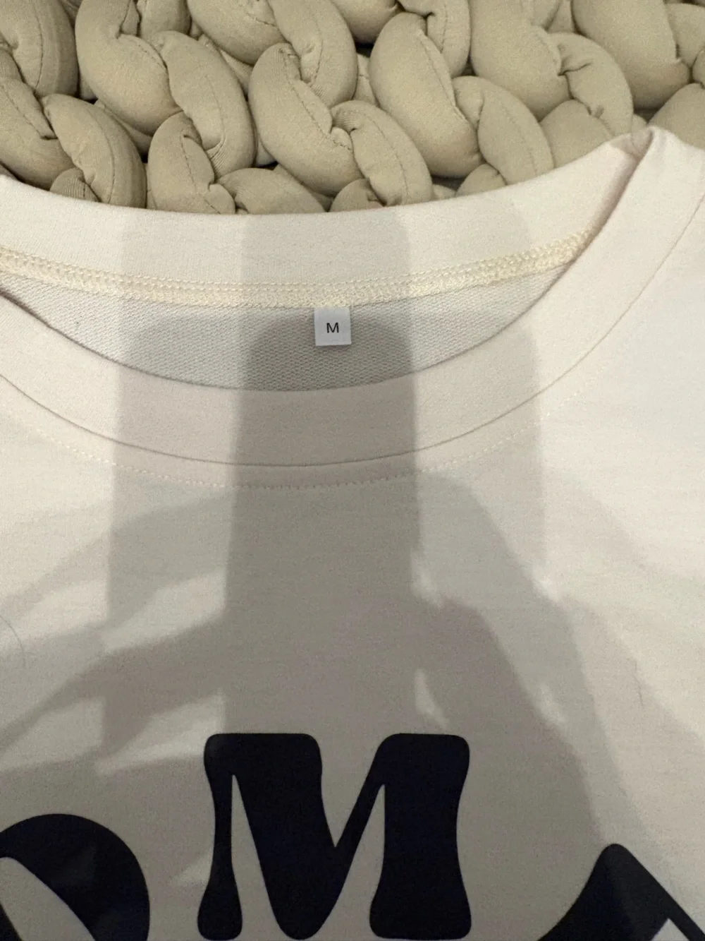 Cozy Crewneck Kids Top in Pale Pink with Graphic Logo
